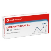 Produktabbildung: Dimenhydrinat AL 50 mg Tabletten