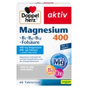 Produktabbildung: Doppelherz aktiv Magnesium 400 mg + B1 + B6 + B12 + Folsäure