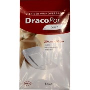 Produktabbildung: Dracopor Wundverband 10x20 cm steril 5 St